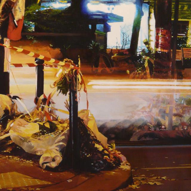 Paris 11e - 2 décembre 2015 life goes on à l'angle des boulevards Voltaire et Richard Lenoir